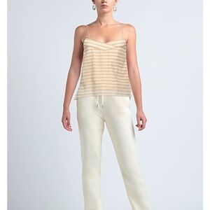Arne the koko striped silk blend cami top